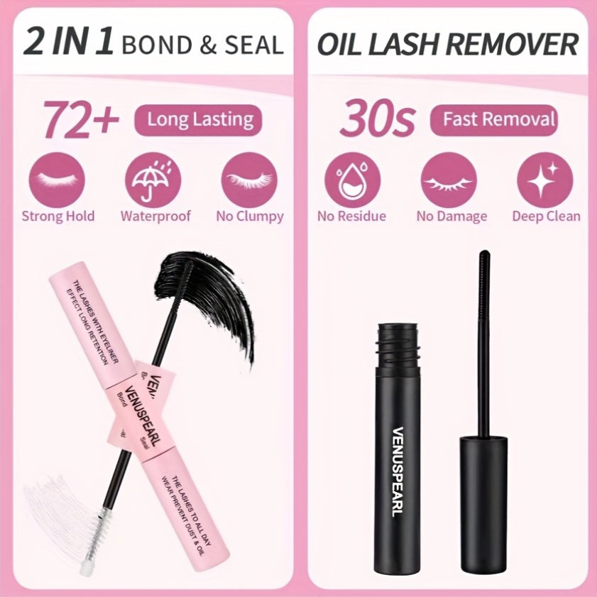 Large Capacity Eyelash Set, Fluffy With Oil Removal, Glue Tweezers, Brush False Eyelash Set, False Eyelashes Length MIX, Suitable For Beginners, As A Valentine'S Day Gift For Family And Friends