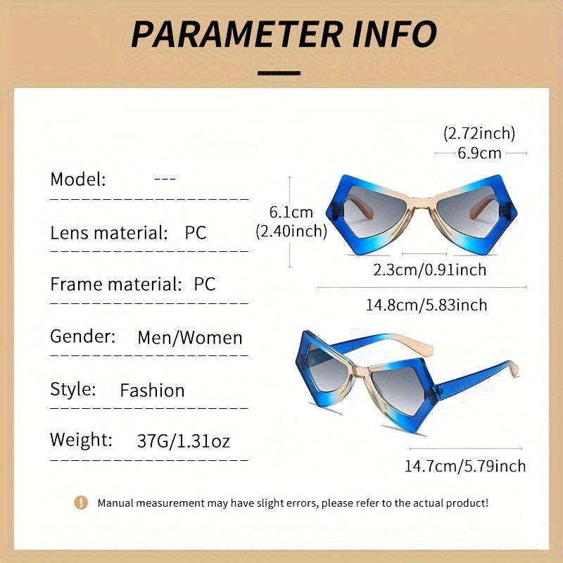 Butterfly Cat Eye Glasses Y2K Jelly Color Block Futurist Sunvisors Beach Party Club Favors For Women And Men's