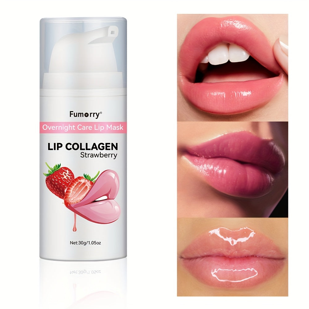 Overnight Collagen Lip Mask – Hydrating & Nourishing Lip Sleep Mask for Fuller, Plump Lips – Large Capacity, Low Allergenic, All Skin Types