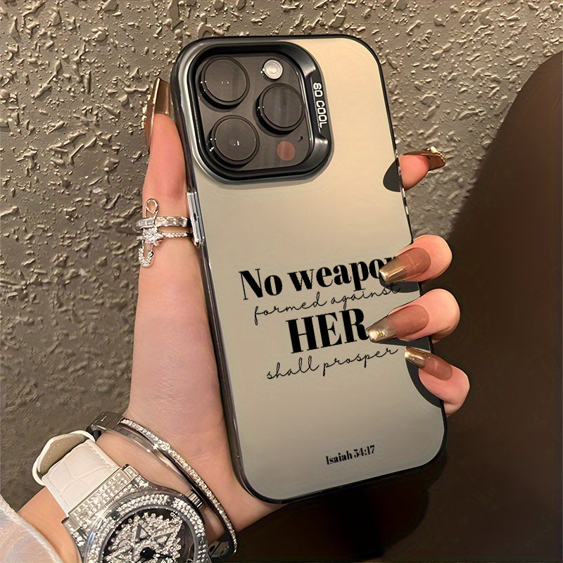 Faith-based Sacred Text Verse Quotes Aesthetic Autumn Decor Phone Case for iPhone 16 Pro Max Case 11 15 14 13 12 Pro Max Plus Case Black and Silvery Shockproof Phone Cases Faith-based Gifts for Sister Women Men