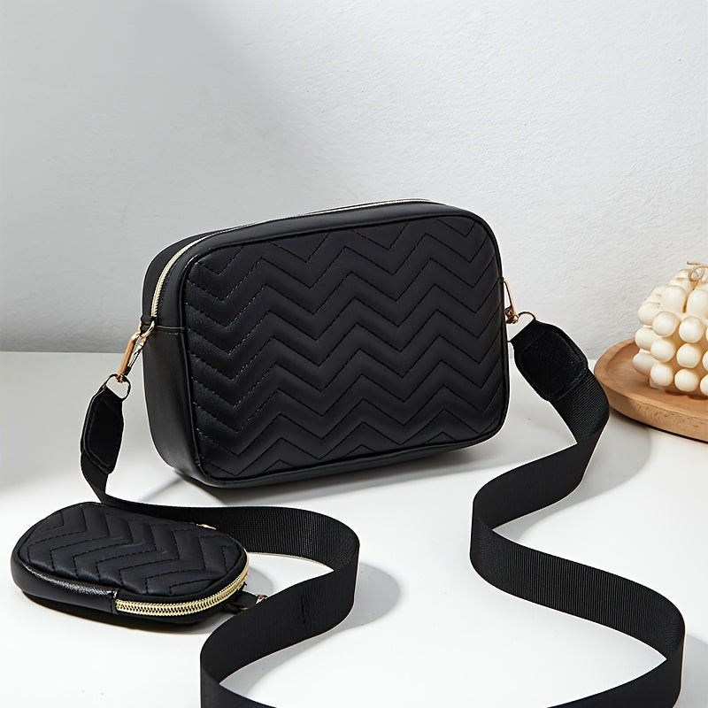 [2pcs Women'S Shoulder Crossbody Bags] Two-Piece Set of Women'S Shoulder Crossbody Bags