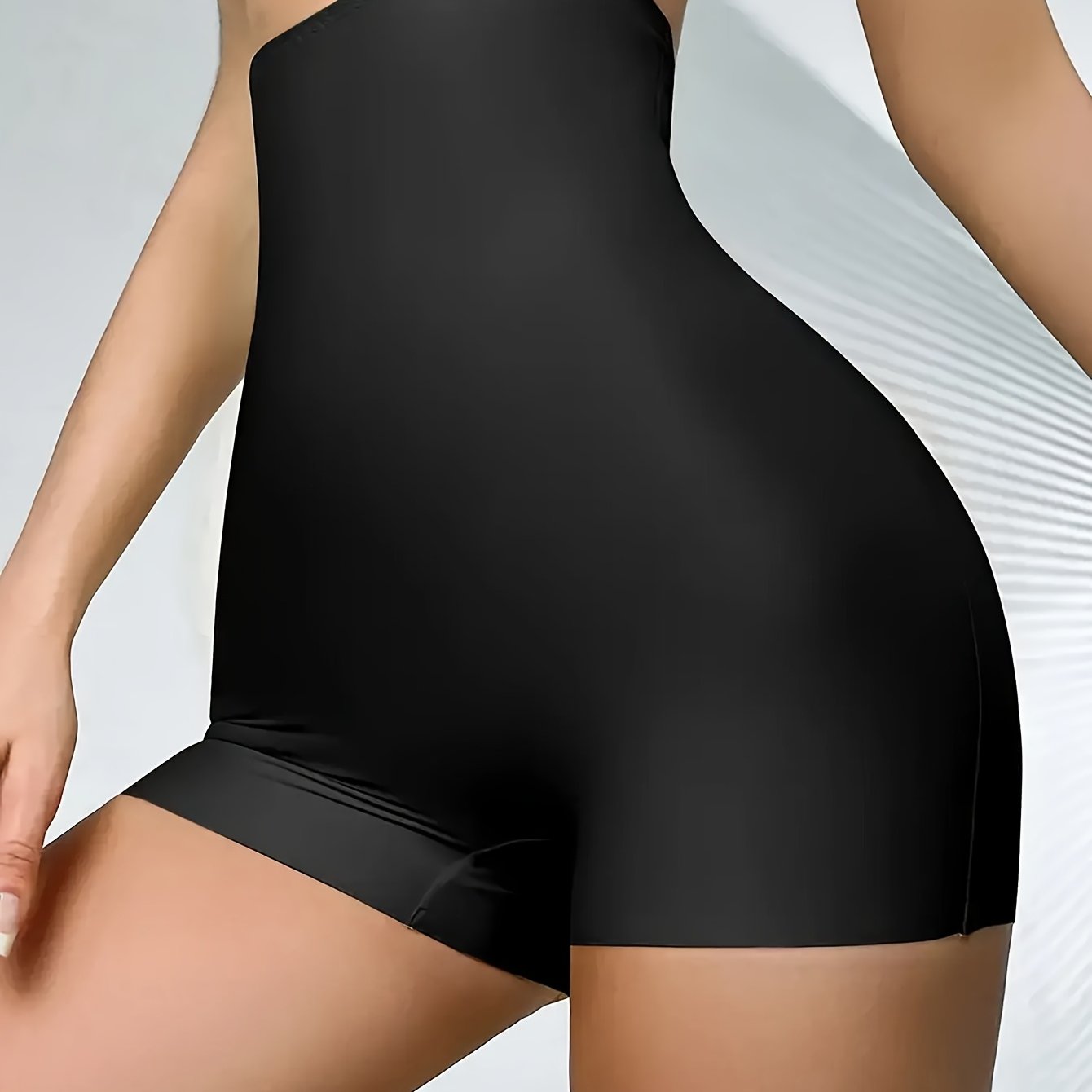 1/2pcs High-Waisted Tummy Control Shapewear Shorts - Seamless, Butt-Lifting, Yoga-Ready Comfort Fit Underwear With Light Protection, Polyamide Knit Fabric, 75% Polyamide 25% Elastane, Sport-Ready Design For Women