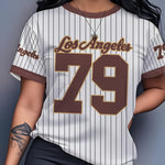 Women's Casual Short-Sleeve T-Shirt - All Over Print, Smooth Polyester Fabric, Machine Washable - Spring/Summer Essentials | Soft and Breathable | Micro Elasticity
