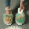 Women'S Extra Long, Colorful Fluffy Slip-On Slippers - Soft Fabric Upper, EVA Sole, Hand Washable, All-Season Casual Home & Couple Use, Indoor Comfort Shoes|Vibrant Slipon|Fabric Upper Slippers, Slip On Shoes