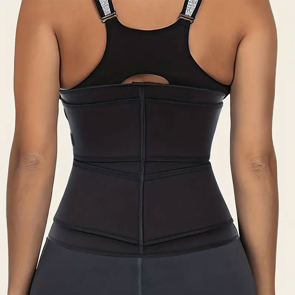 Women'S Waist Trainer, Waist Tightening Bodywear Zipper Shapewear Belt, Slimming Fitness Black Shapewear