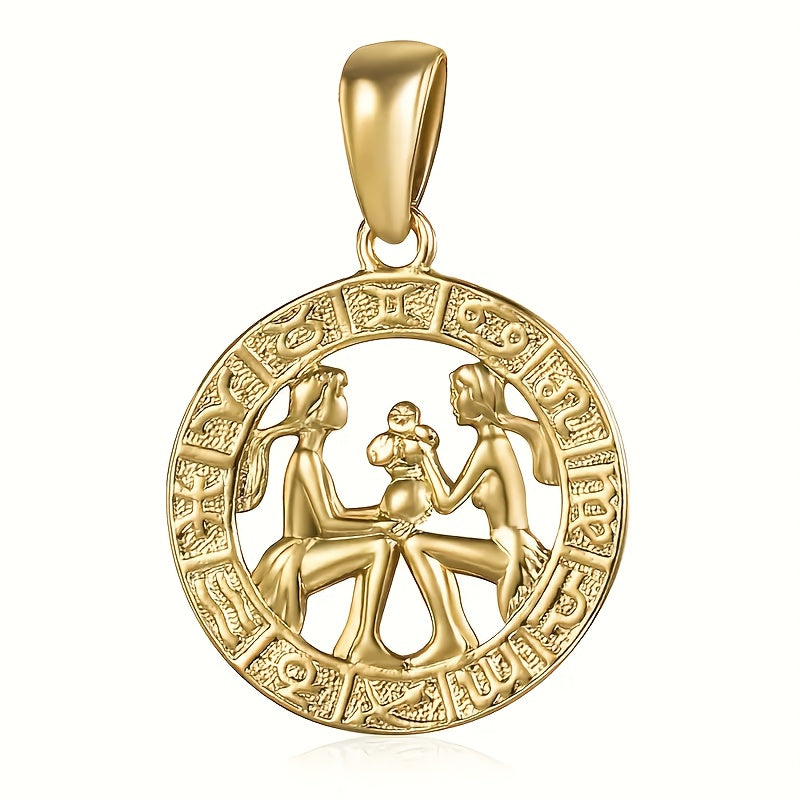 Women'S Men'S Pendant Necklaces 12 Horoscope Zodiac Sign Golden Aries Cancer Scorpio Aquarius Taurus Leo Gemini Virgo Libra Sagittarius Capricorn Pisces 12 Constellations Jewelry Gifts Perfect Birthday Christmas Valentine'S D