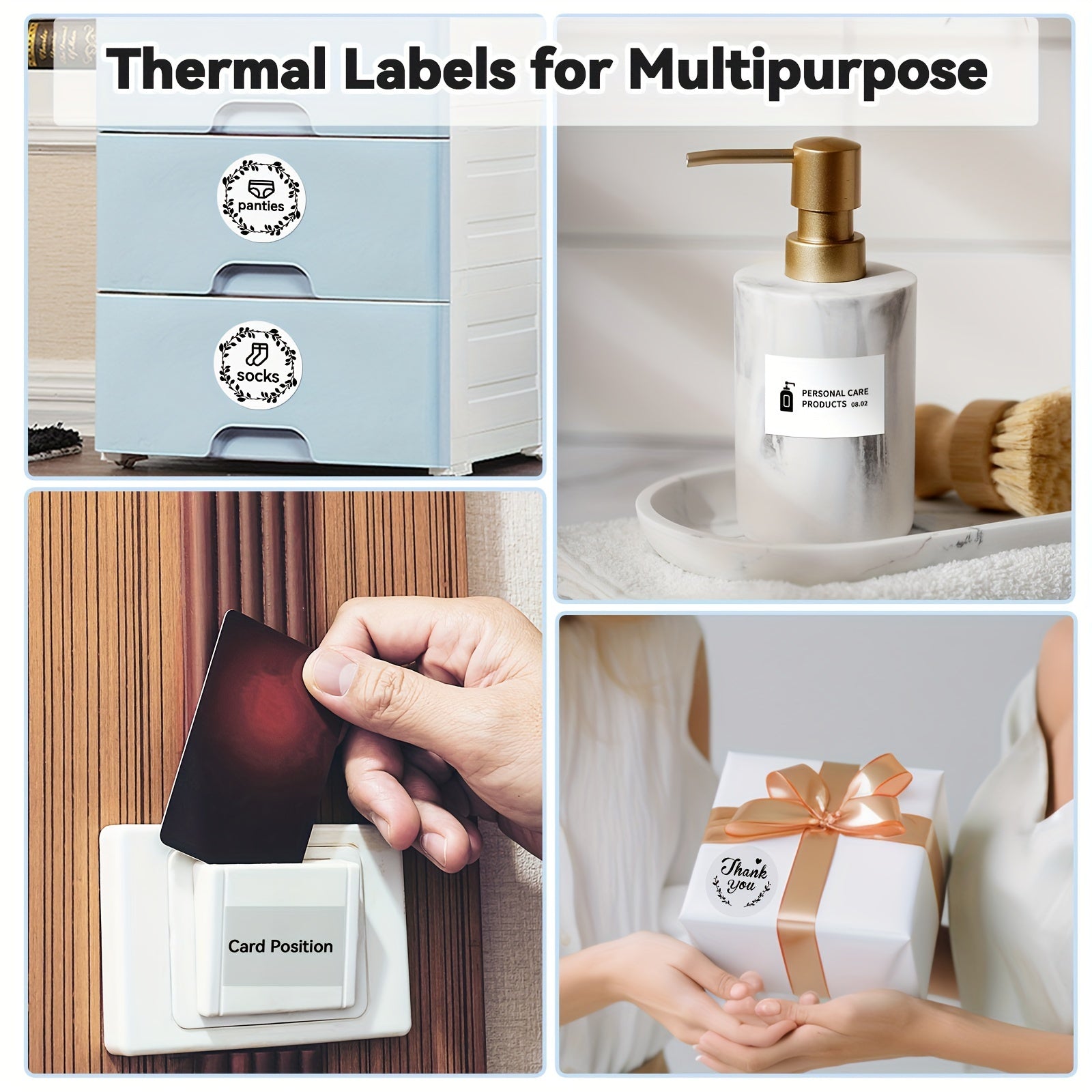 Phomemo M110 Labels - Versatile Self-Adhesive Round Circle Label Suitable for M110/M120/M200/M220 Label Printers, Thermal Label for Barcodes, Logo Design, Premium Sticker Paper, Black on White