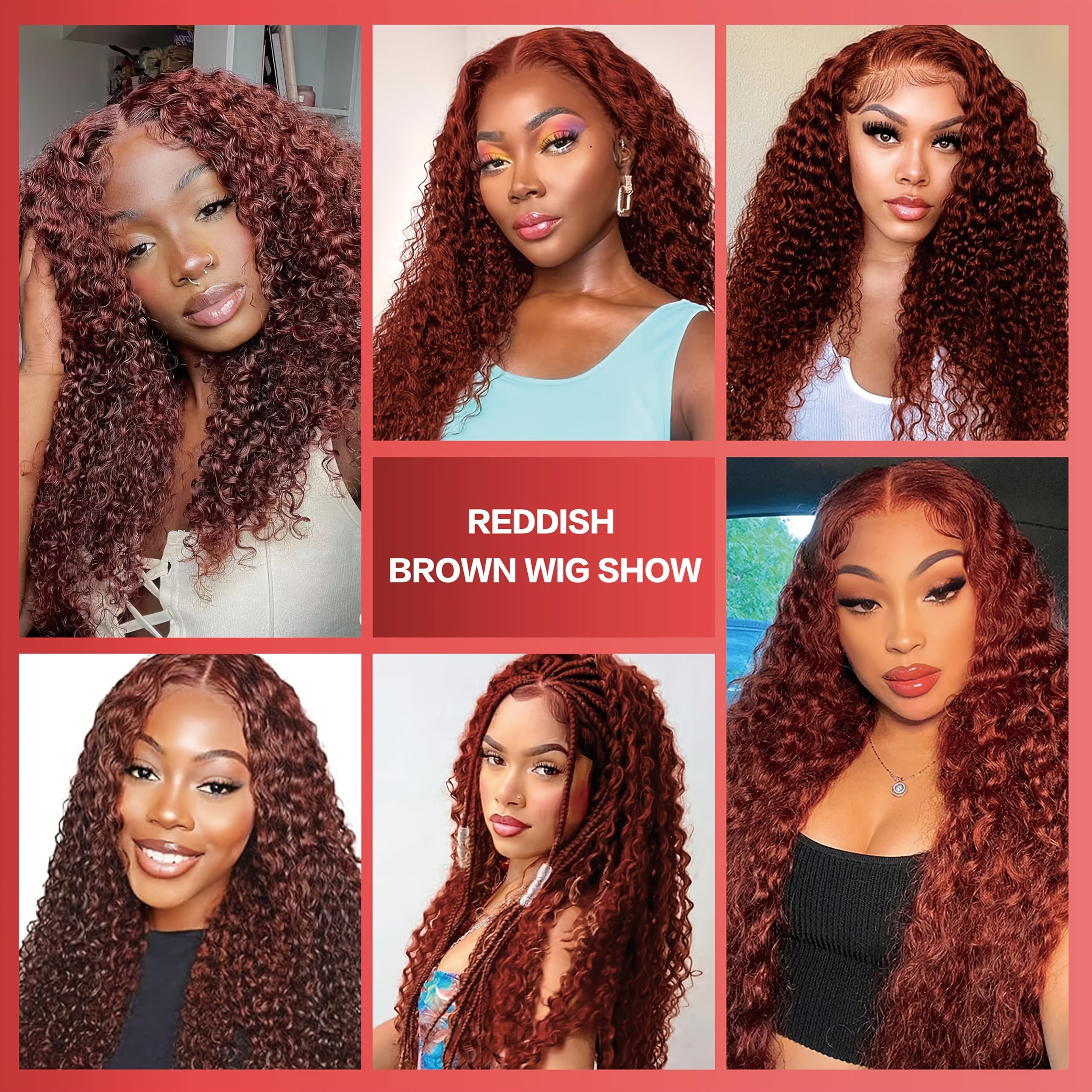 Easter Special Offer 180 Density 5x5 Red Brown Dark Wavy Front Wig 5x5 Glueless HD Lace Front Wig Colorful Curly Lace Closure Front Human Hair Wig