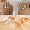 6pcs set of fashionable open ring sets, adjustable in size, suitable for many people to wear high-end rings, beautiful when worn alone or stacked, exquisite gift for friends, bohemian style jewelry combination