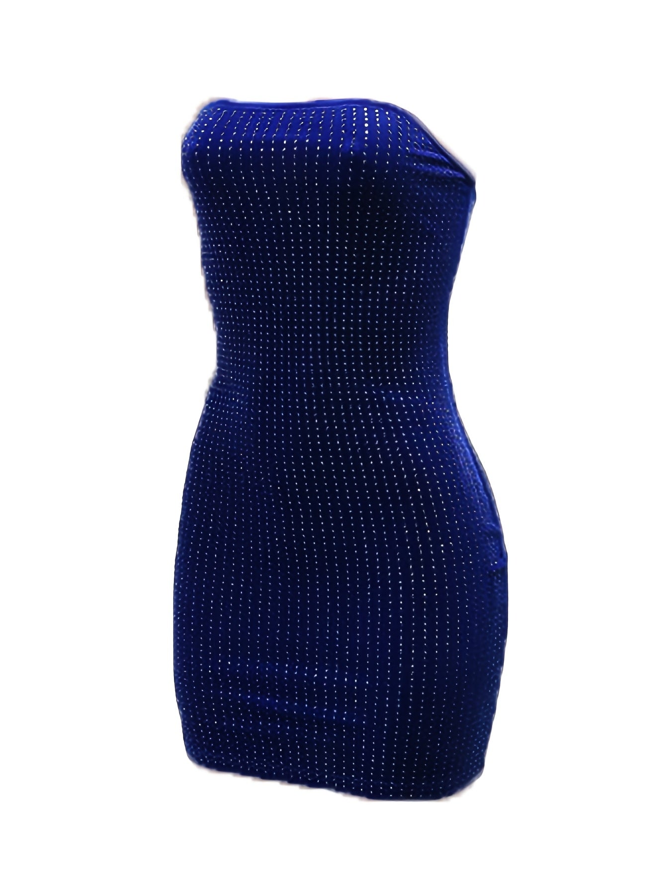 Shiny Rhinestone Fitted Strapless Dress
