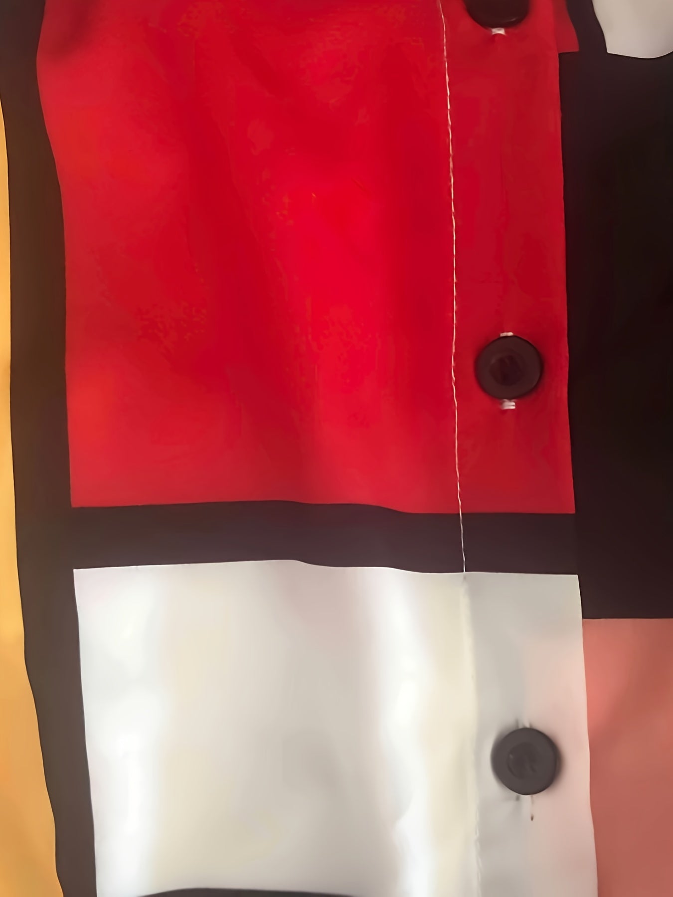 Color Block Button Up Shirt, Elegant Long Sleeve Collared Shirt For Spring & Fall, Women's Clothing