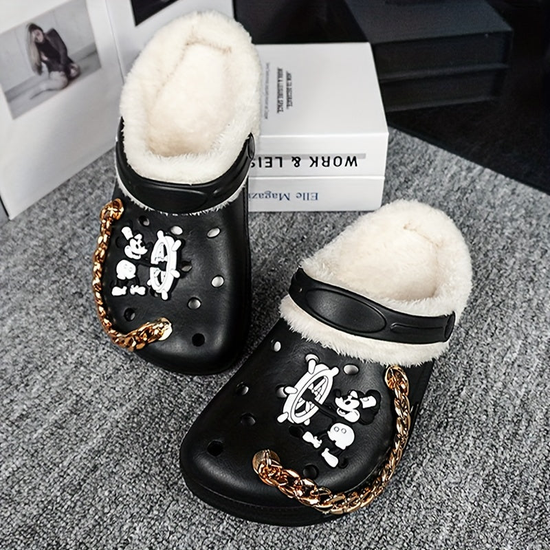 Women's Winter Slippers, Cozy Fleece Lining, EVA Sole, Casual Style, Indoor House Shoes, No Print, Hand Wash or Dry Clean, Versatile for All Seasons