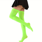 A Set of Women'S Thigh-High Socks Suitable for Cosplay Events, Featuring Comfortable Over-The-Knee Design.