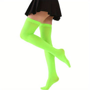 A Set of Women'S Thigh-High Socks Suitable for Cosplay Events, Featuring Comfortable Over-The-Knee Design.