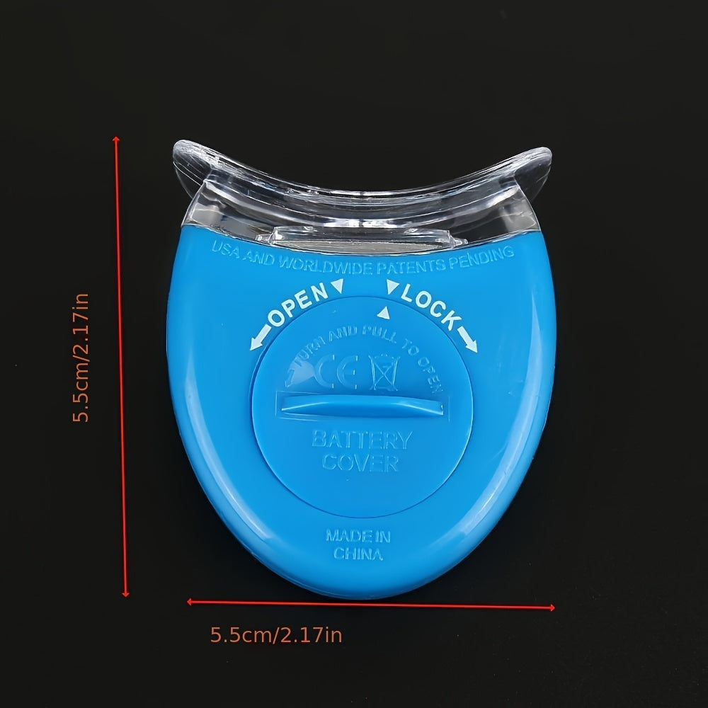 Fast-Acting Portable Teeth Whitening LED Light - Blue, Battery-Powered, Easy-to-Use for Home & Travel