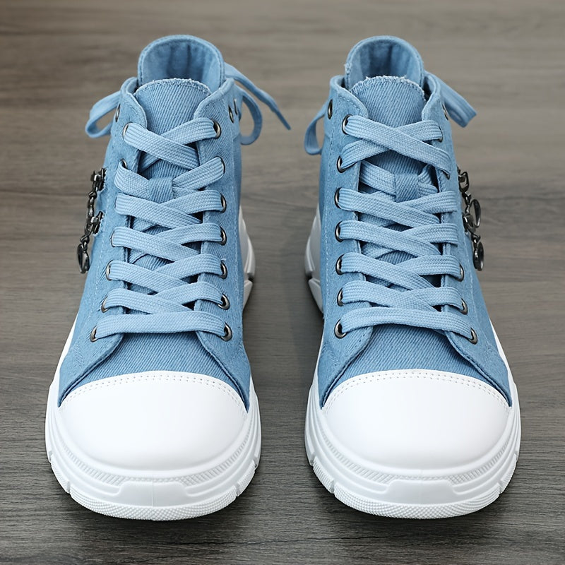 Women'S High-Top Casual Boots, New Stylish And Minimalist Design for Spring And Autumn 2025, Featuring a Side Zipper And Decorative Elements, Comfortable And Slip-Resistant Sports Shoes, Suitable for Running/Fitness.