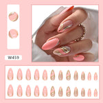 Girl's Corrugated Almond Nail Flashing Glitter Wearing Nail