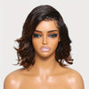 UNice 13x4 Lace Frontal Human Hair Wig Bye Bye Knots Chestnut Brown Ombre Spiral Curls Pre Everything Lace Wig