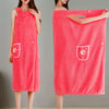 Light Blue Extra-Long Coral Fleece Bath Towel with Daisy Pocket - Super Absorbent, Machine Washable, Soft & Durable for Bathroom Use, Robe Wear | Detailing | Light Blue Coral Fleece