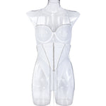 Craft Mesh Fashion Breathable Diamond Body Shaper Bodysuit