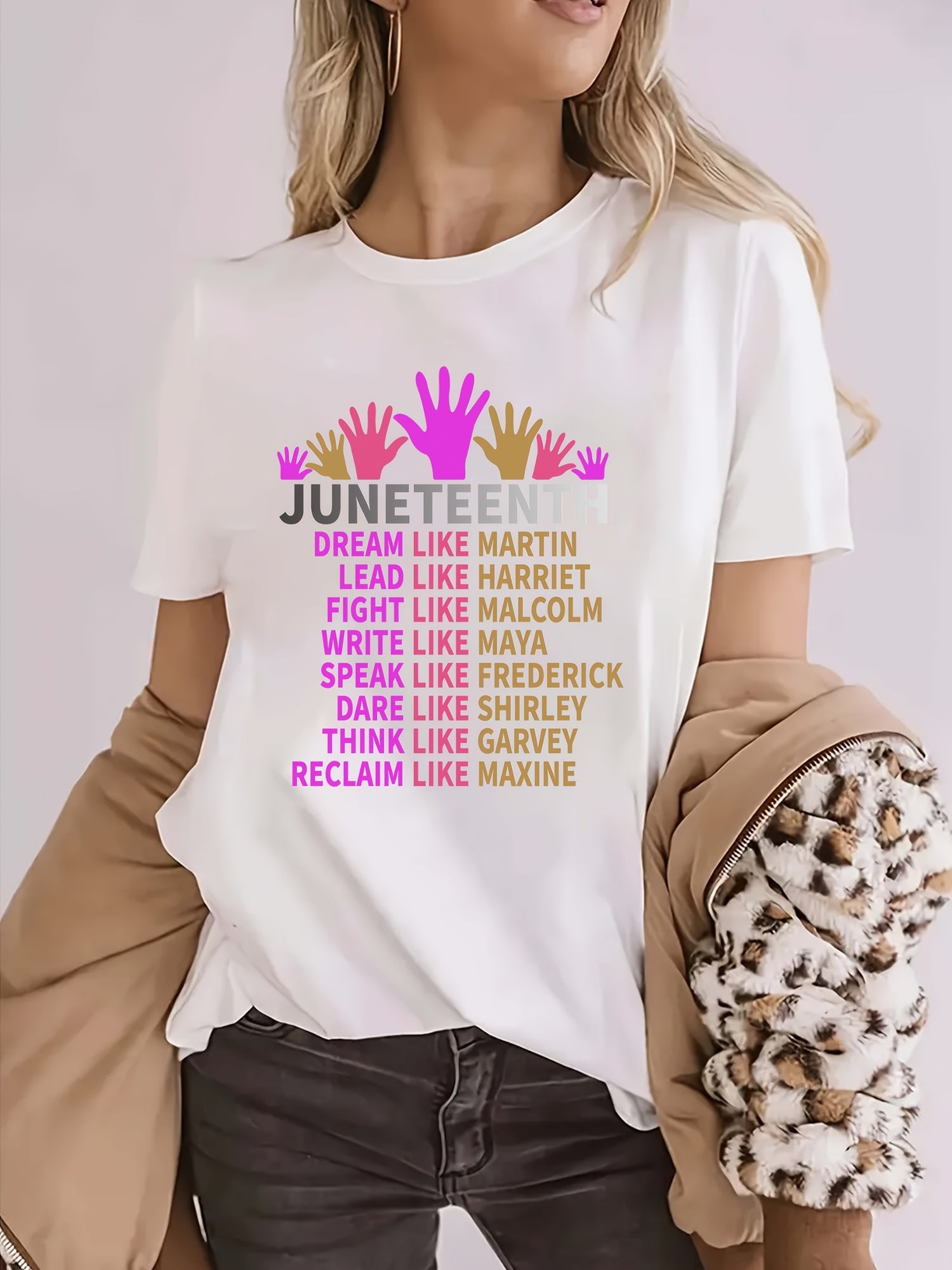 Unisex Fashionable Hip-hop Printed Casual Round Neck Short Sleeved Cotton Loose Retro Outdoor Daily T-shirt