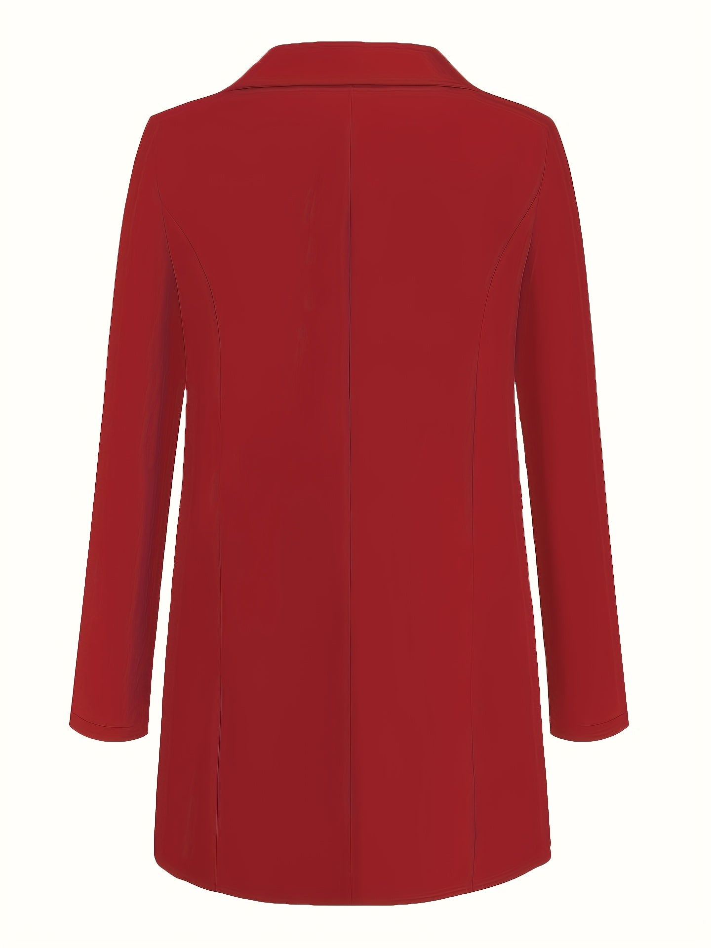 2pcs Stylish Solid Color Blazer & Top Set for Women - Casual Long Sleeve Buttonless Placket with Pockets, Polyester, H-Line, Spring/Summer/Fall, Casual Attire|Modern Casualwear|Polyester Jacket