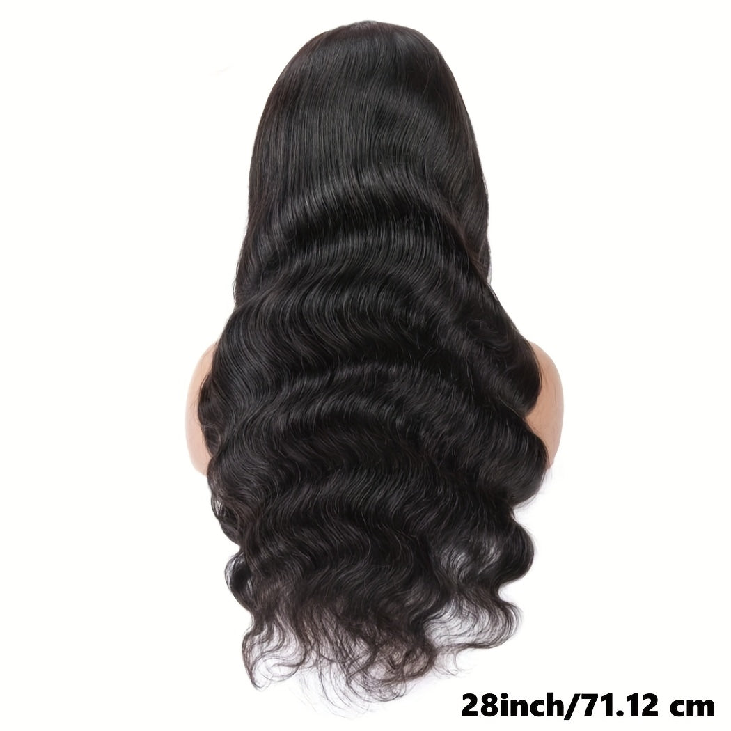 Human Hair Wigs With Bangs Body Wave 230% Density Full Machine Made Human Hair Wigs For Women Girls None Lace Front Wigs Glueless Scarf Wigs With Bangs Natural Color Christmas New Year'S Gifts