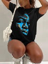 Graphic Print T-shirt, Short Sleeve Crew Neck Casual Top For Summer & Spring, Women's Clothing