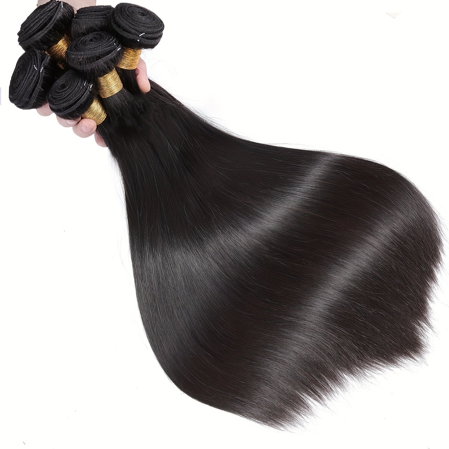 10A Human Hair Bundles Straight Hair Bundles Brazilian Straight Human Hair Bundles Unprocessed Virgin Weave 1 Bundles Human Hair Raw Remy Hair Bundles Deals Natural Black