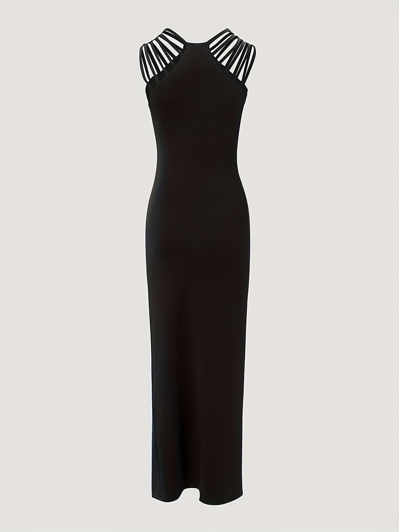 Rhinestone Split Bodycon Dress - Elegant Dress For Party & Banquet - Women's Clothing - Perfect for Weddings, Evening Events, Engagements & Ceremonies - For Women