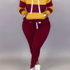 2 Pcs Cozy Striped Lounge Set - Soft Long Sleeve Kangaroo Pocket Hoodie & Drawstring Elastic Waist Jogger Sweatpants - Women's Comfortable Casual Wear for Daily Life