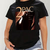 1pc 2PAC "Me Against The World" Graphic Tee, Casual Crew Neck Short Sleeve T-Shirt, Polyester Knit Fabric, All-Season Regular Length Top