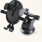 Multi-Functional Dashboard Air Vent Car Phone Mount, Retractable Rotating with Automatic Locking, Wall Mount, ABS Material, for Safe Navigation
