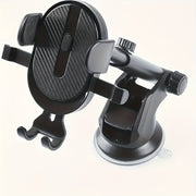 Multi-Functional Dashboard Air Vent Car Phone Mount, Retractable Rotating with Automatic Locking, Wall Mount, ABS Material, for Safe Navigation