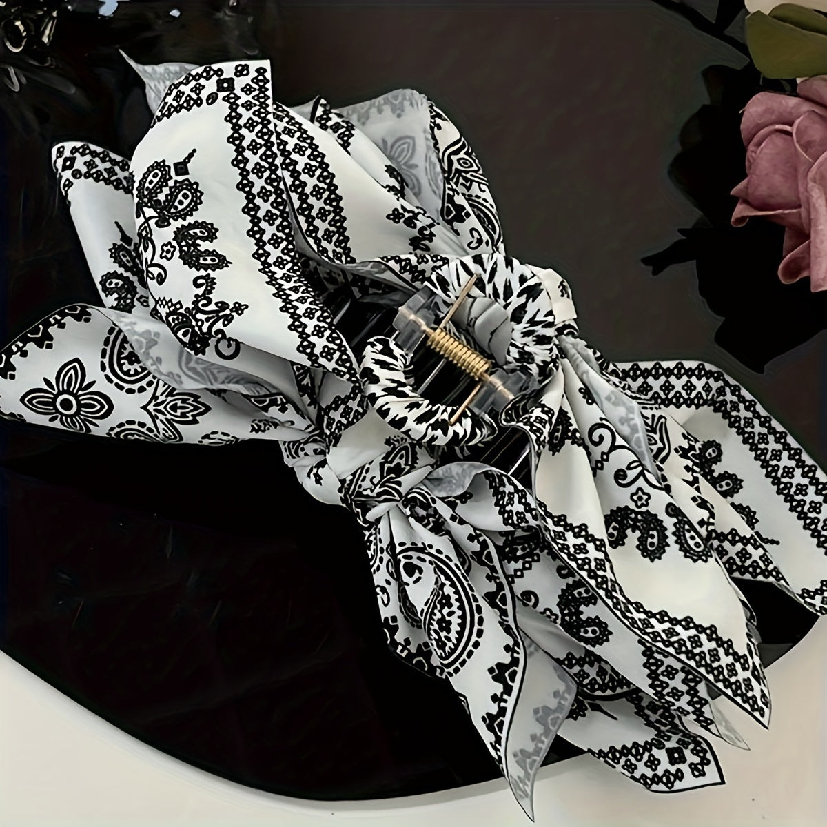 Strong Hold Nonslip Hair Claw Clip - Vintage Bow Hair Jaw Clip - Boho Styling Hair Accessories For Women
