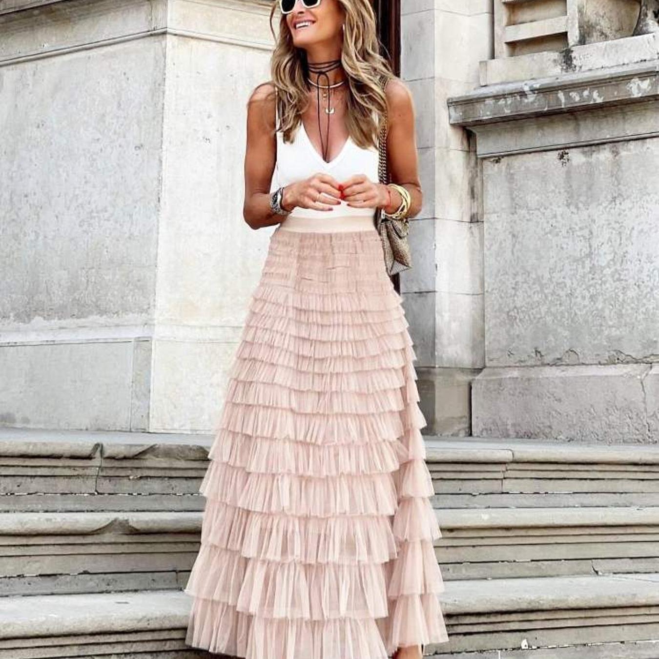 Tiered Maxi Skirt - Trendy Summer Fashion