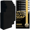 6 Bar*100g African Black Soap, Handmade Ancient Soap, Fruit Wood Cleansing, Moisturizing, Cleansing Soap, Nourishing Skin, Shower Soap, Deep Cleansing, Facial Cleansing, Mother'S Day Gift
