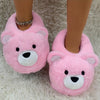 Funny Cartoon Fuzzy Novelty Slippers, Slip On Soft Sole Flat Non-slip Comfy Shoes, Winter Plush Home Warm Shoes