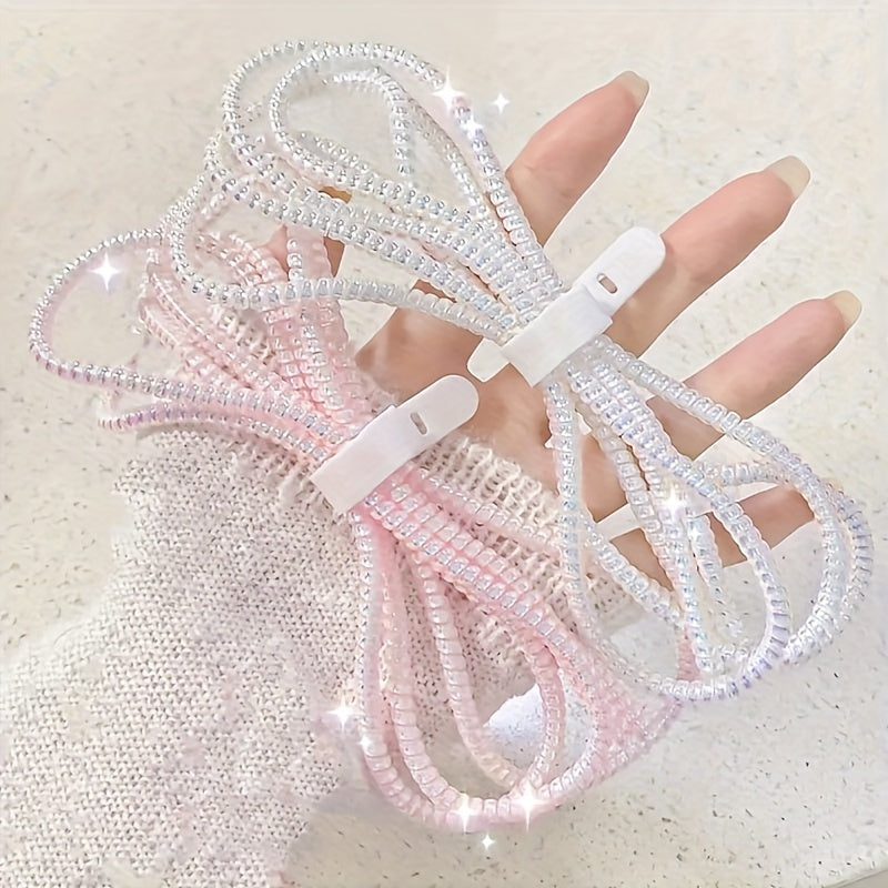 1pc Durable TPU Spiral Cord Protector, Anti-Breakage Cable Organizer for iPhone 14 Pro Max, 13, 12, 11 - Flexible and Stretchable Charging Cord Cover Without Battery