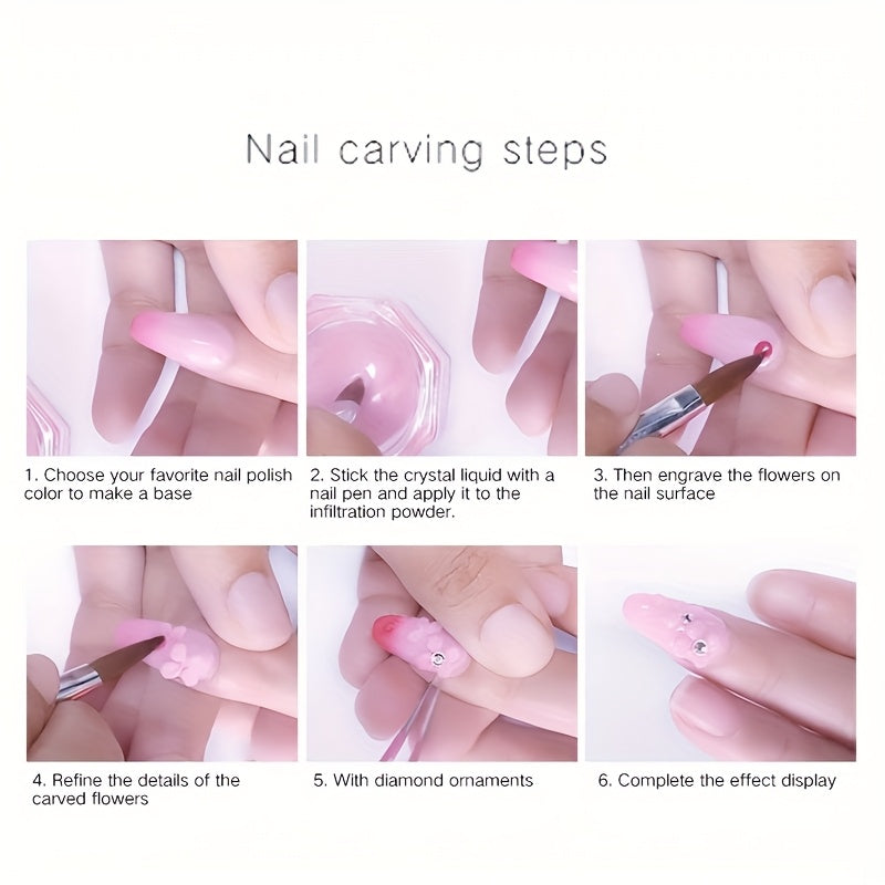 100G/ Set of Loose Bulk Class Color Acrylic Nail Powder, 10 Colors Set of Nail Art Crystal Powder, Brown Series Extension/Dipping/Carving Acrylic Powder Wholesal