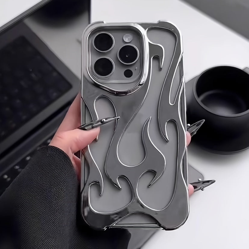 Cutout Cooling Flame Electroplating Bright Surface Suitable for Case for iPhone16/16Pro/16Promax/16plus 15/15Pro/15Promax/14/14Pro/14Promax/13/13Pro/13Promax/12/12Pro/12Promax/11/11Promax Mobile Phone Case