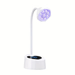 36W Portable UV LED Nail Lamp - Cordless Gel Polish Dryer with Auto Sensor, 3 Timer Settings, LCD Display & Rechargeable USB Battery for Home DIY Manicures, White