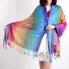 Tassel Jacquard Cotton Linen Large Scarf Air Conditioning Shawl