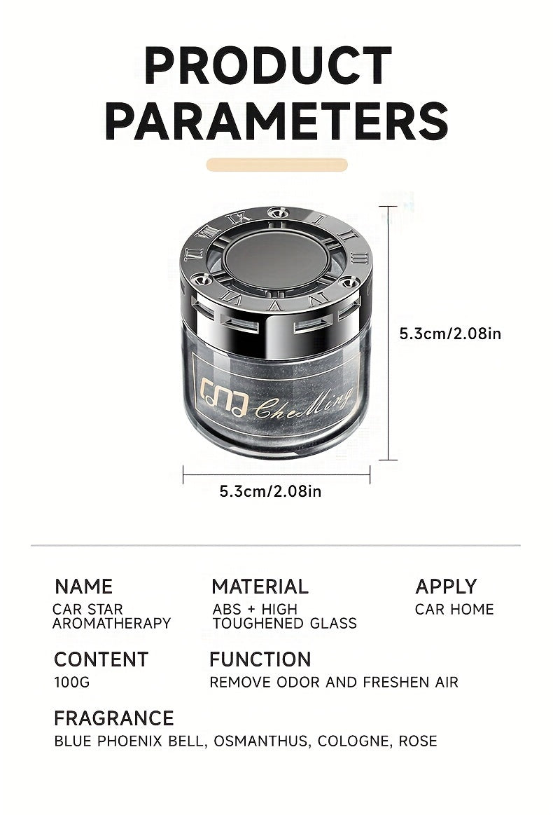 Car Cologne Jasmine High-End Car Interior Solid Balm Long Lasting Light Fragrance for Men, Car Air Freshener