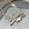 1pc Custom Stainless Steel Name Necklace – Personalized Frosted Letter Pendant with Sparkling Accents, Unisex Cuban Link Chain Jewelry Gift for Casual Attire or Special Occasions, Gift Item Jewelry | Bohemian Chic | 18K Gol