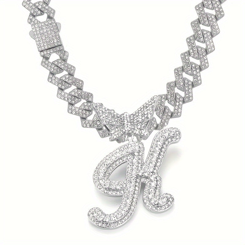 Women's Elegant Butterfly Necklace - Zinc Alloy, Rhinestones Mosaic, Synthetic Stones | Perfect Jewelry Gift | Christmas Jewelry