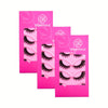15 Pairs/3 Boxes of Cat Eye Lashes Natural Fluffy Mink Lashes 3D Natural False Lashes Fluffy Soft Cross Transparent Band Lashes Cartoon Lashes Must-have for Girls, Lash Cosmetics, Valentine's Day Gift for Women