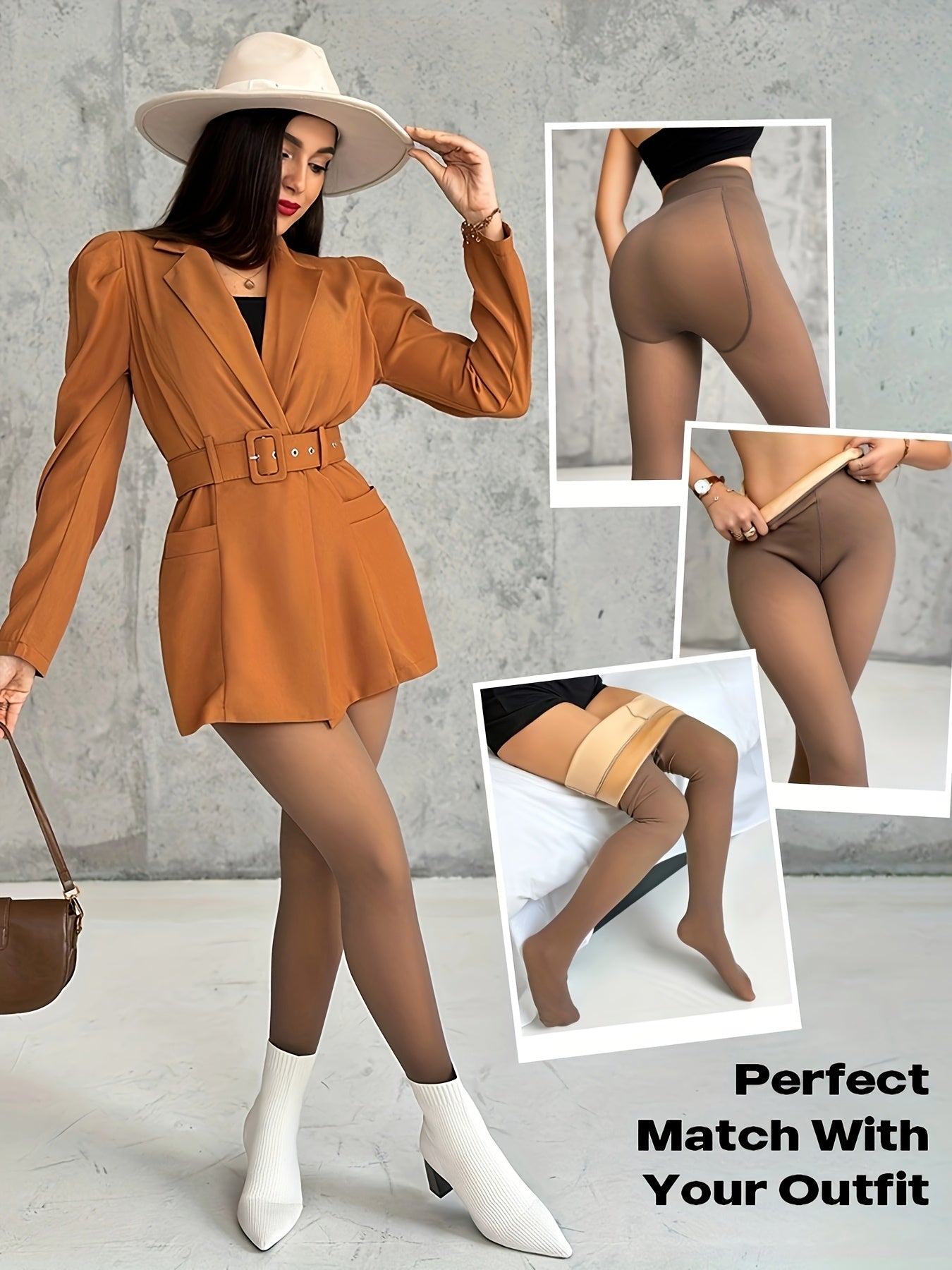 2pcs CHCME Fleece-Lined Thermal Tights - Anti-Pill, Scratch-Resistant, Sheer Glossy Finish Pantyhose, High Waist, Snug Fit, Hand Washable - Women's Winter Hosiery, Winter Tights