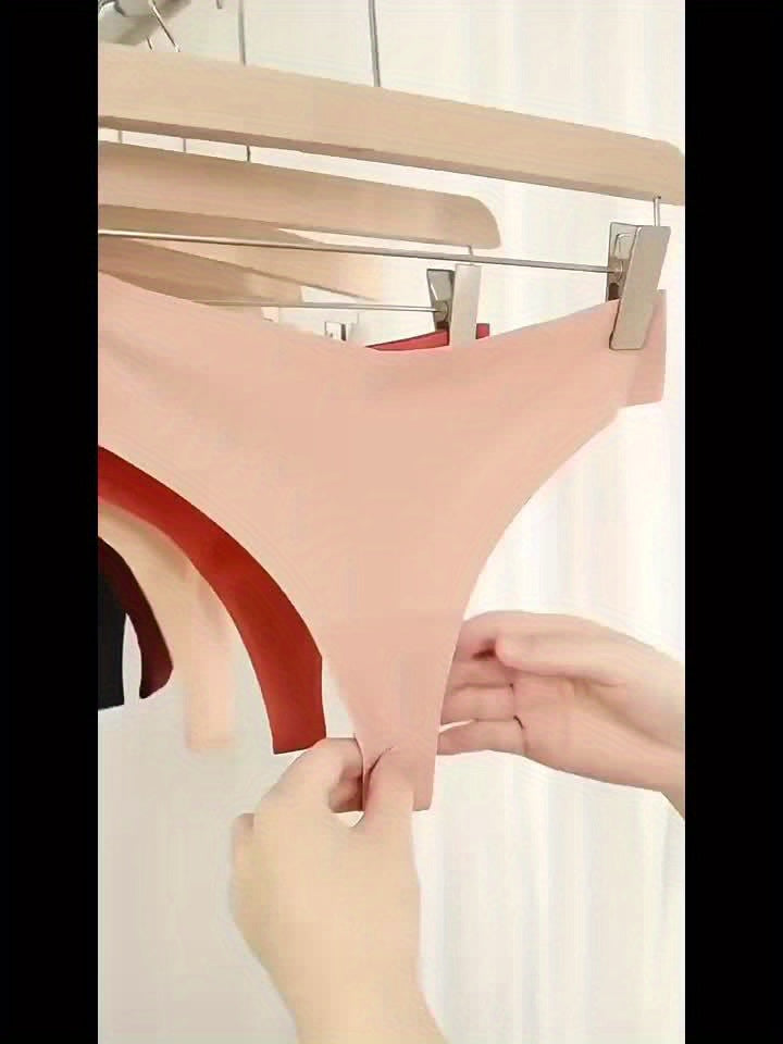 8pcs Thong underwear for women Seamless Thongs for Women - Soft, Breathable, Non-Marking V-Style Underwear in Assorted Comfortable & Stylish Lingerie