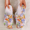 Women's Vibrant Summer EVA Clogs with Cartoon Design - Lightweight, Comfortable Slip-On Platform Shoes for Garden & Beach Wear, Perfect for All Seasons